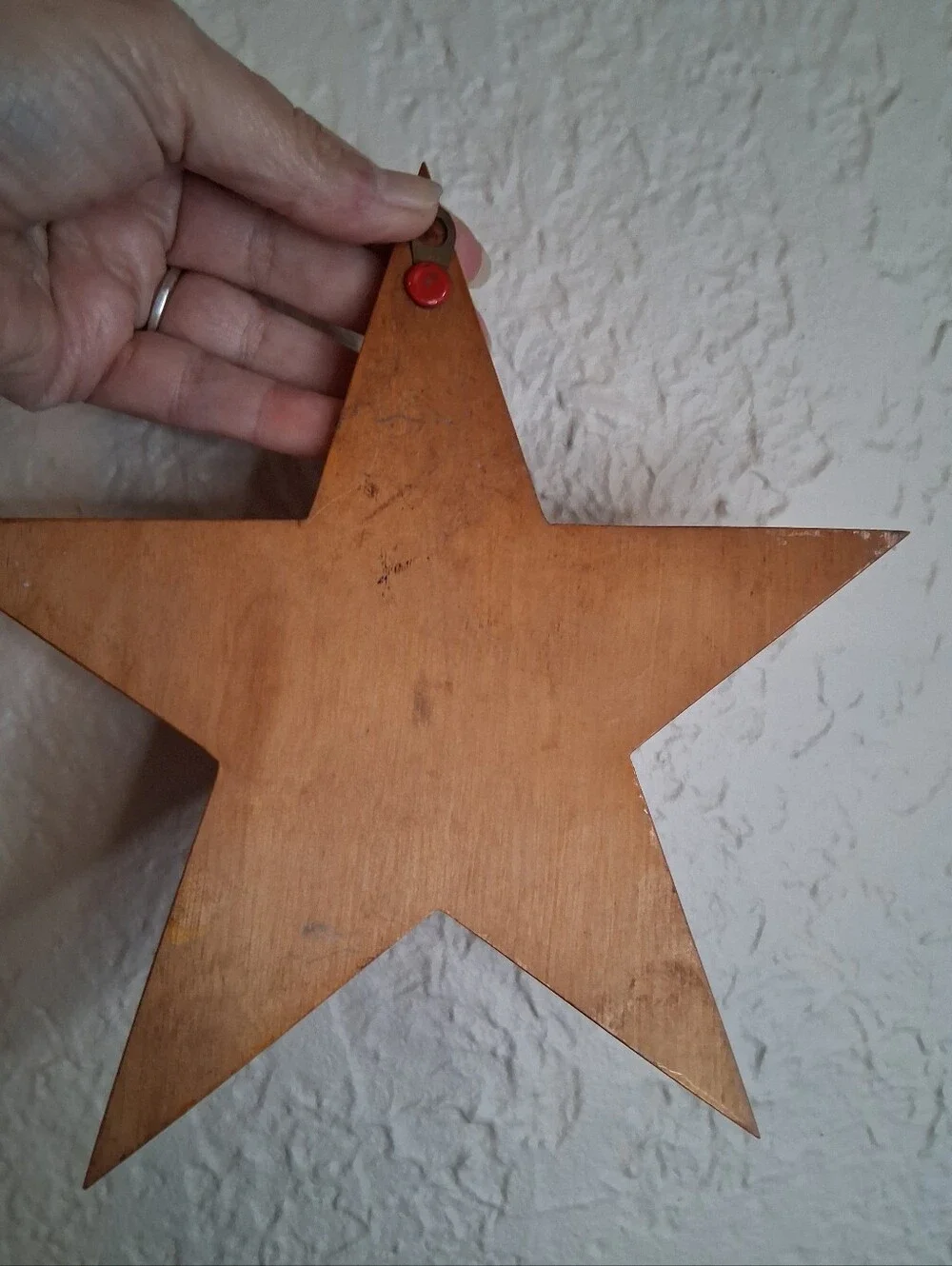 Handcrafted Small Star Wall Shelf in Warm Brown - Rustic Home Accent 8